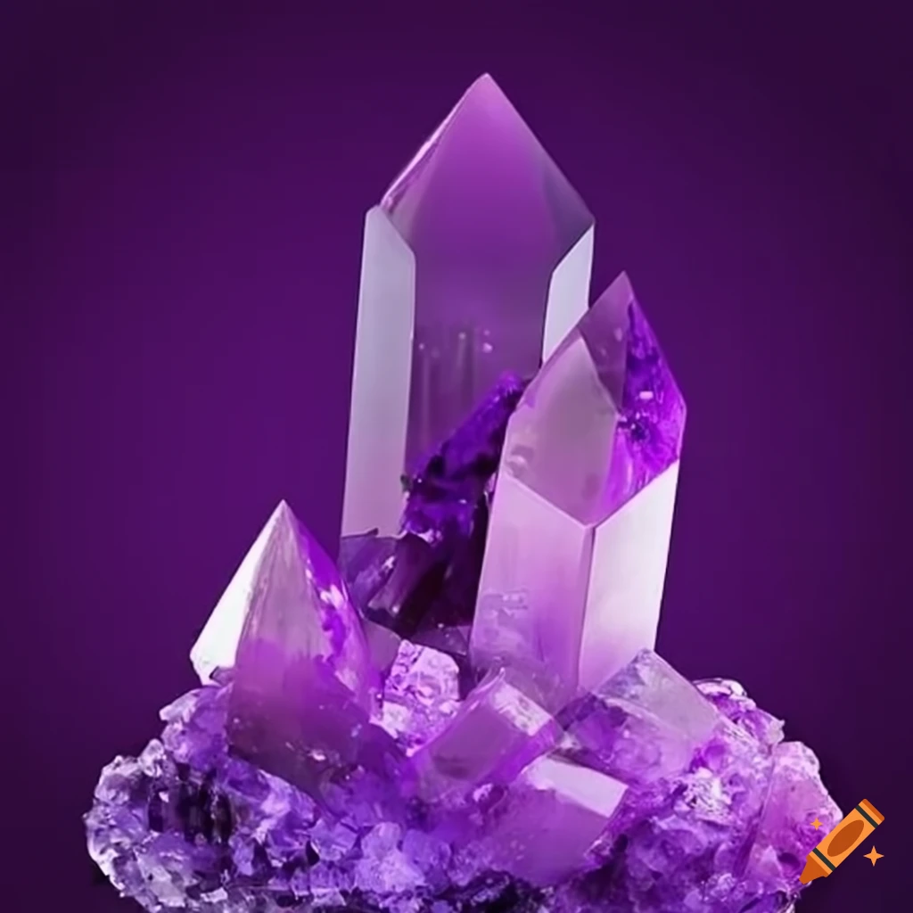 Purple crystal on Craiyon