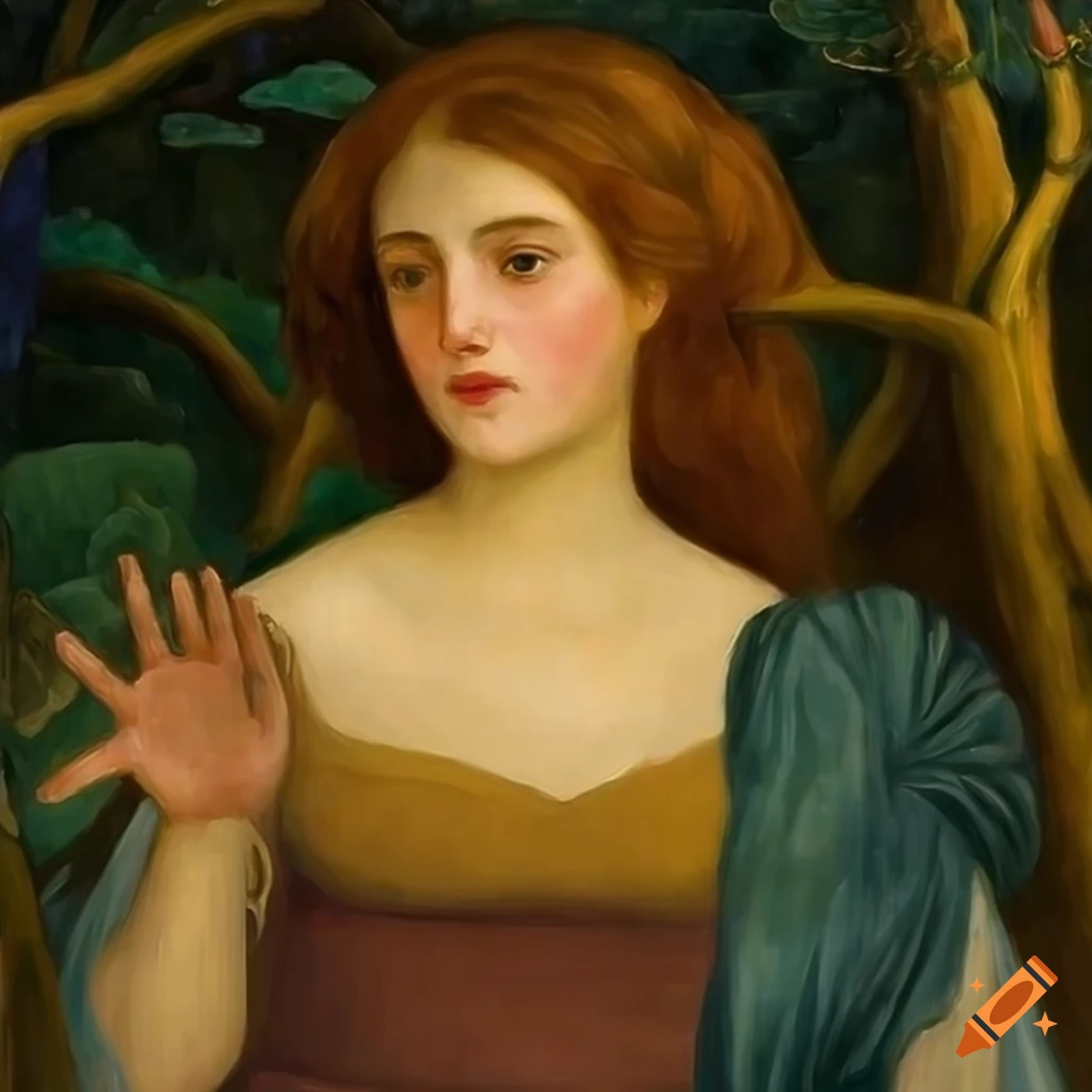 4k ultra high resolution evelyn de painting of young women