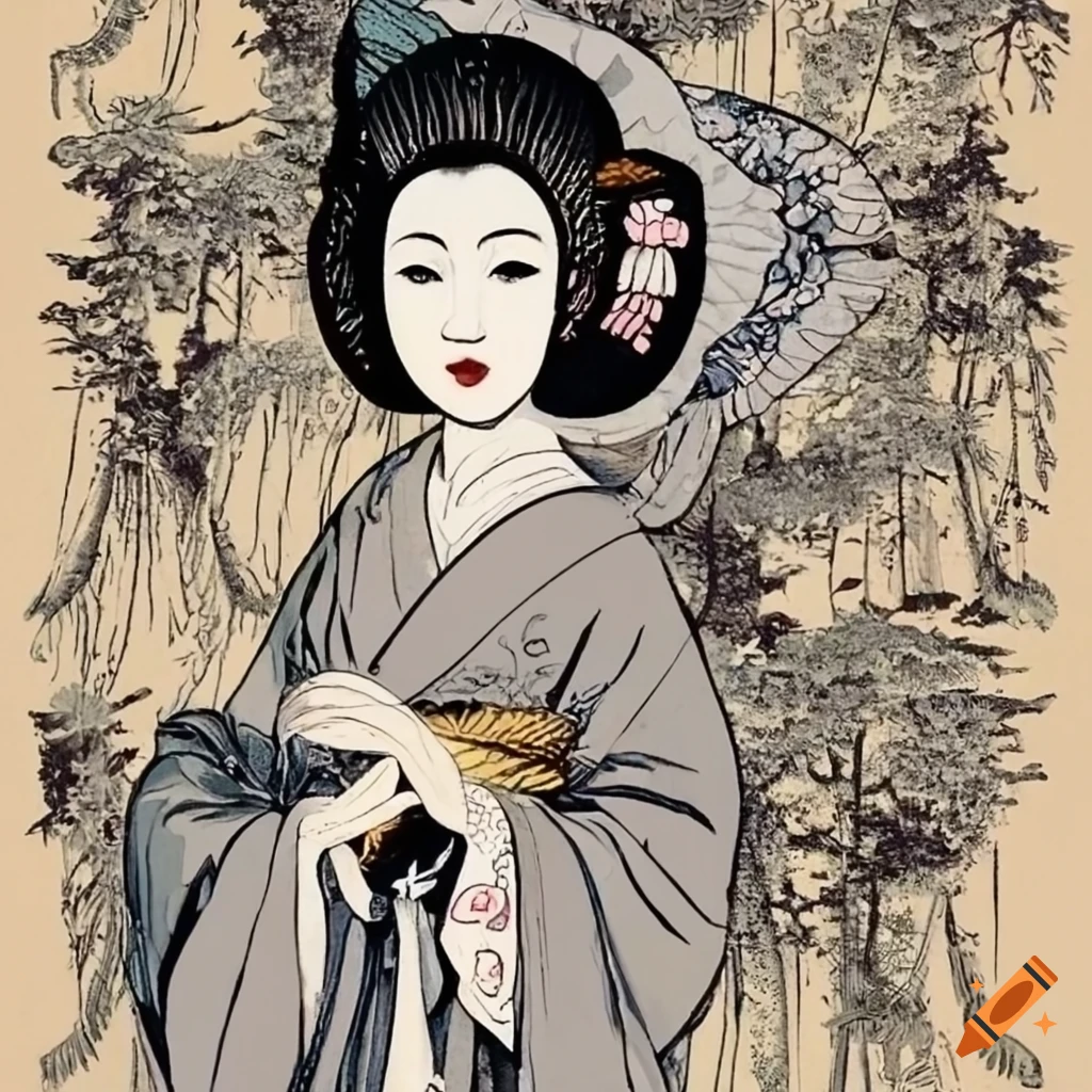 Illustration Geisha: Art & Tradition Japanese Culture | Japanese Girl