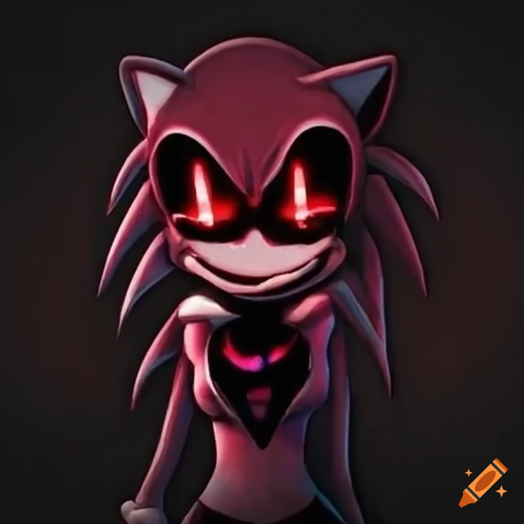 An uncanny female character from the sonic.exe horror game