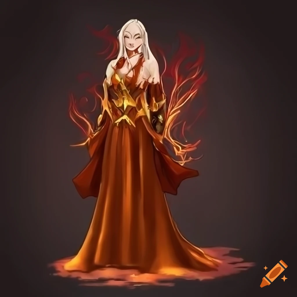 Blood Elf Fire Mage Ginger Robe Comic Style On Craiyon