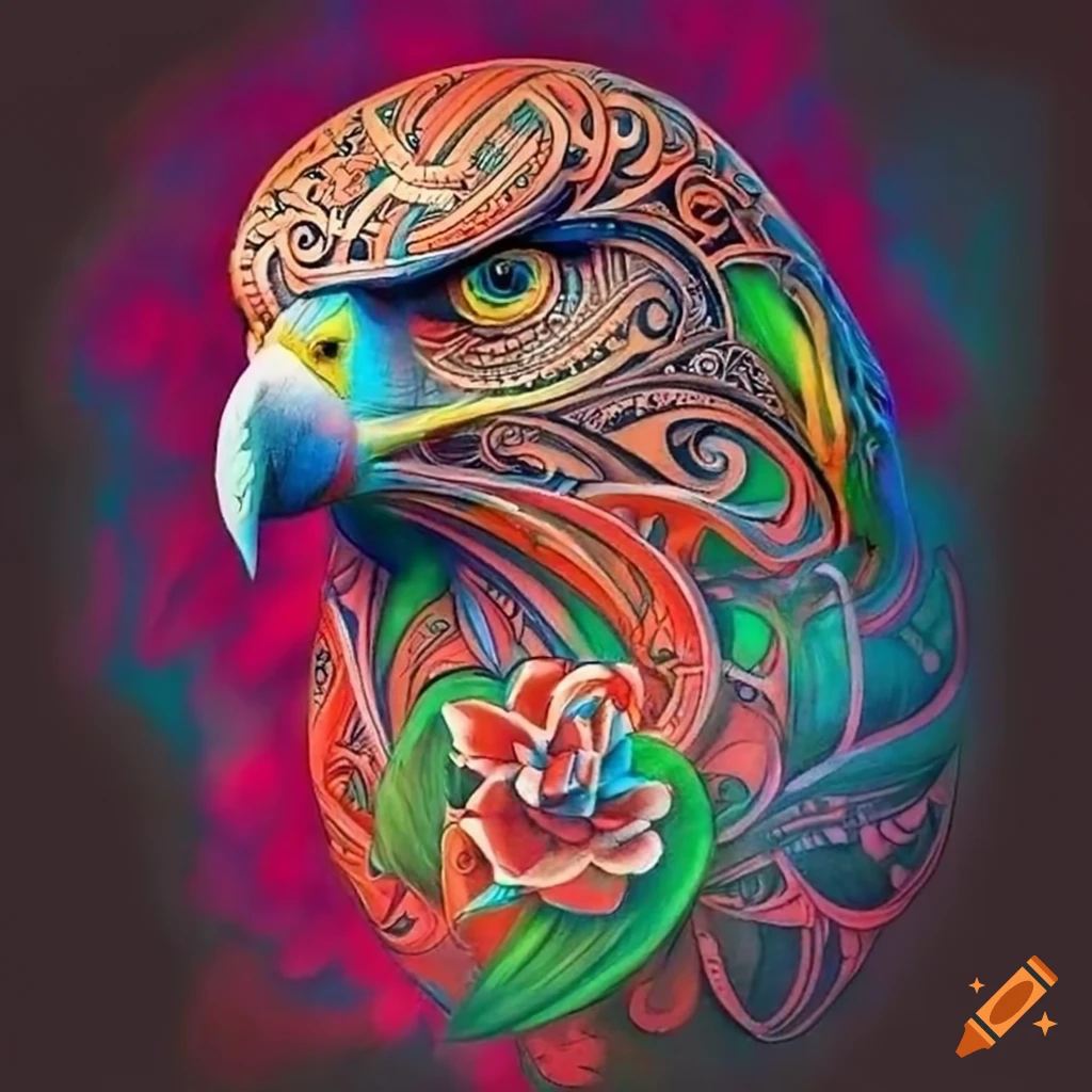 Tribal eagle tattoo Stock Vector | Adobe Stock