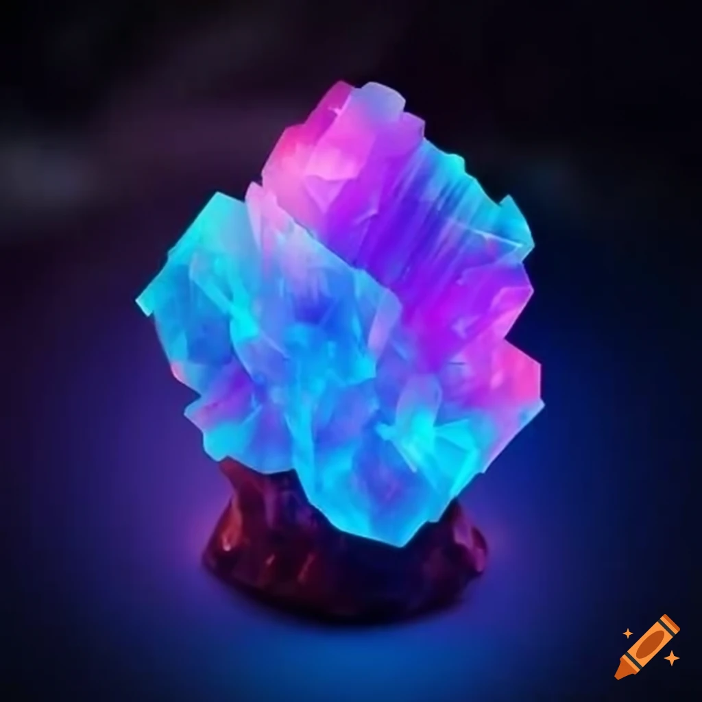 Glowing energy crystals for a scifi card game