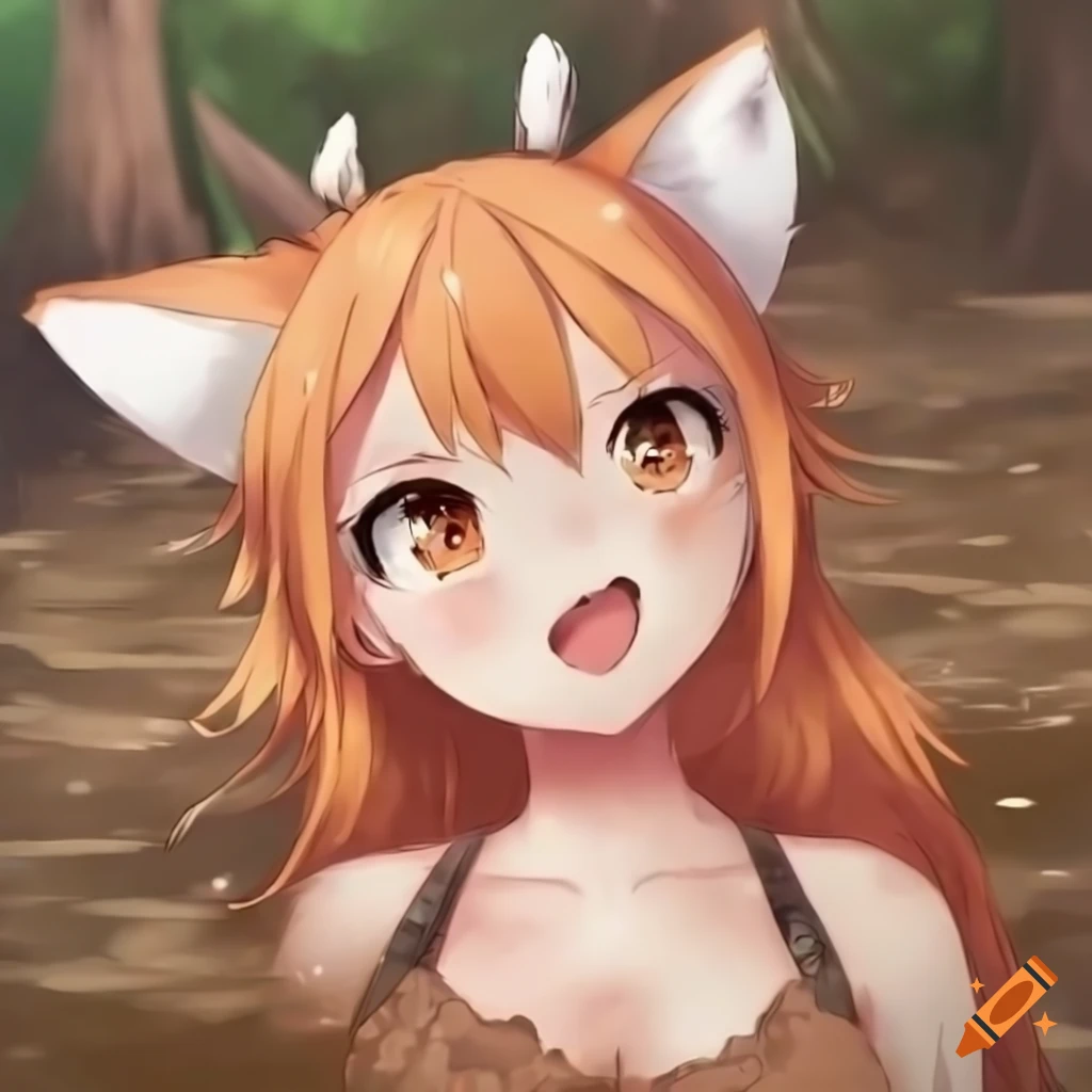 Cute Arctic anime fox girl with fluffy ears and multiple tails and blue  eyes | AI generated : r/AiAnimeArt