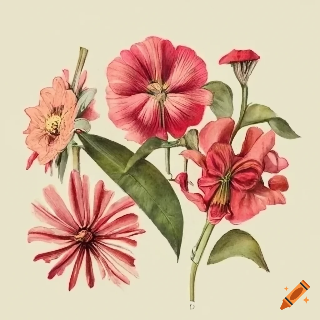 vintage botanical flower