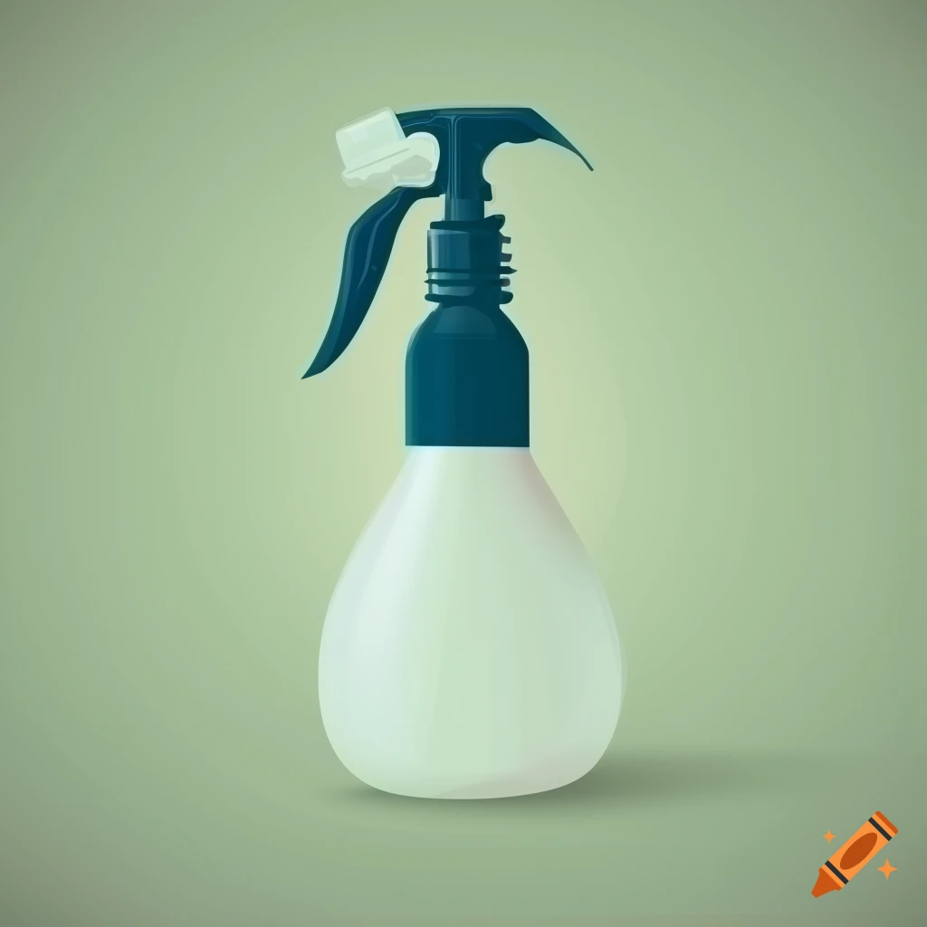 Stylized vector of a spray bottle, minimalist style on Craiyon