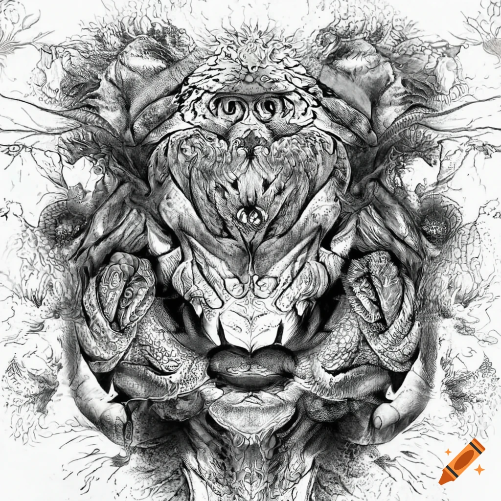 Intricate black and white very cool snake head tattoo design on white  background on Craiyon