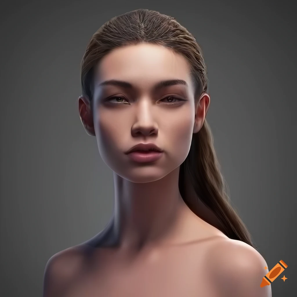 Caucasian metahuman diverse origin ethnicity adult body slim garment