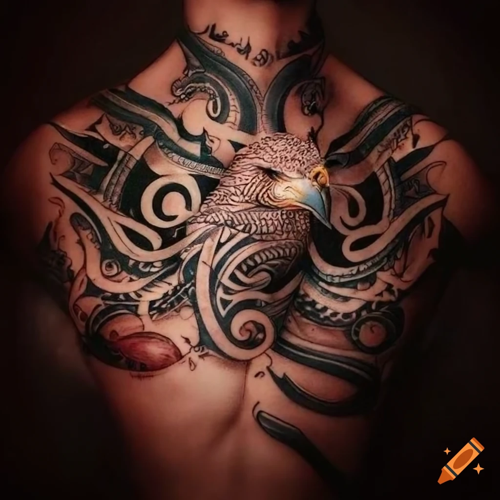Firebird Tribal Tattoo Stencil