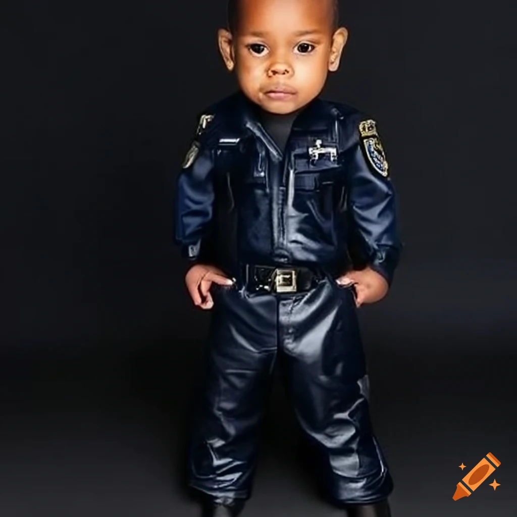 Kids Police Dress Costume Dark Blue