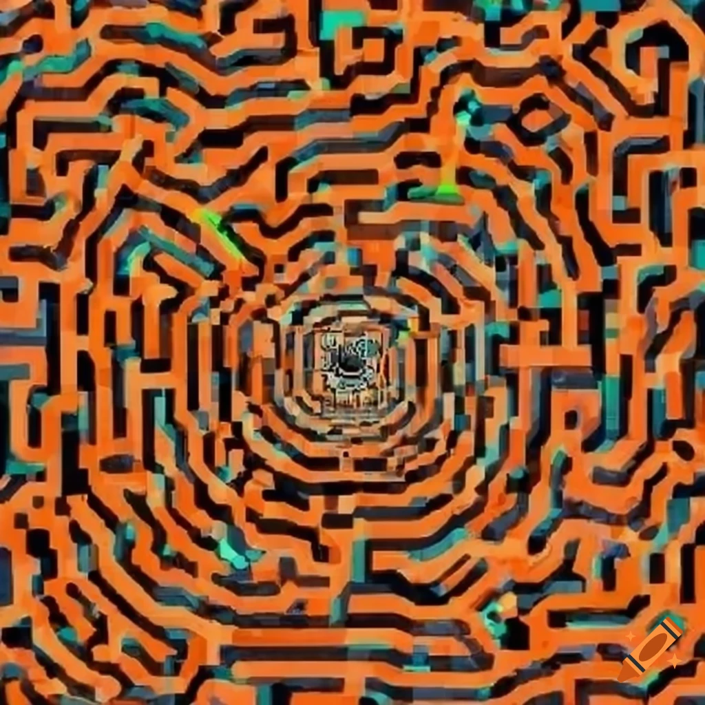 Navigate pixelated mazes on Craiyon