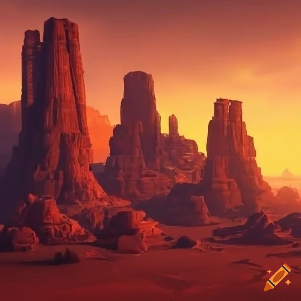 fantasy desert landscape