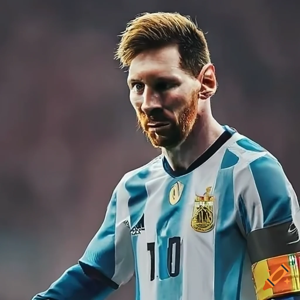 Messi lifting the 2026 world cup on Craiyon