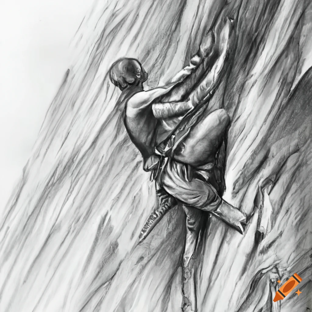 A person holding line for climbing wall one Vector Image