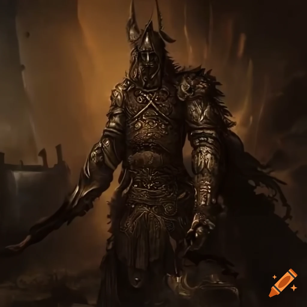 Fantasy, armor, fire, demon, lightning, sword, HD wallpaper