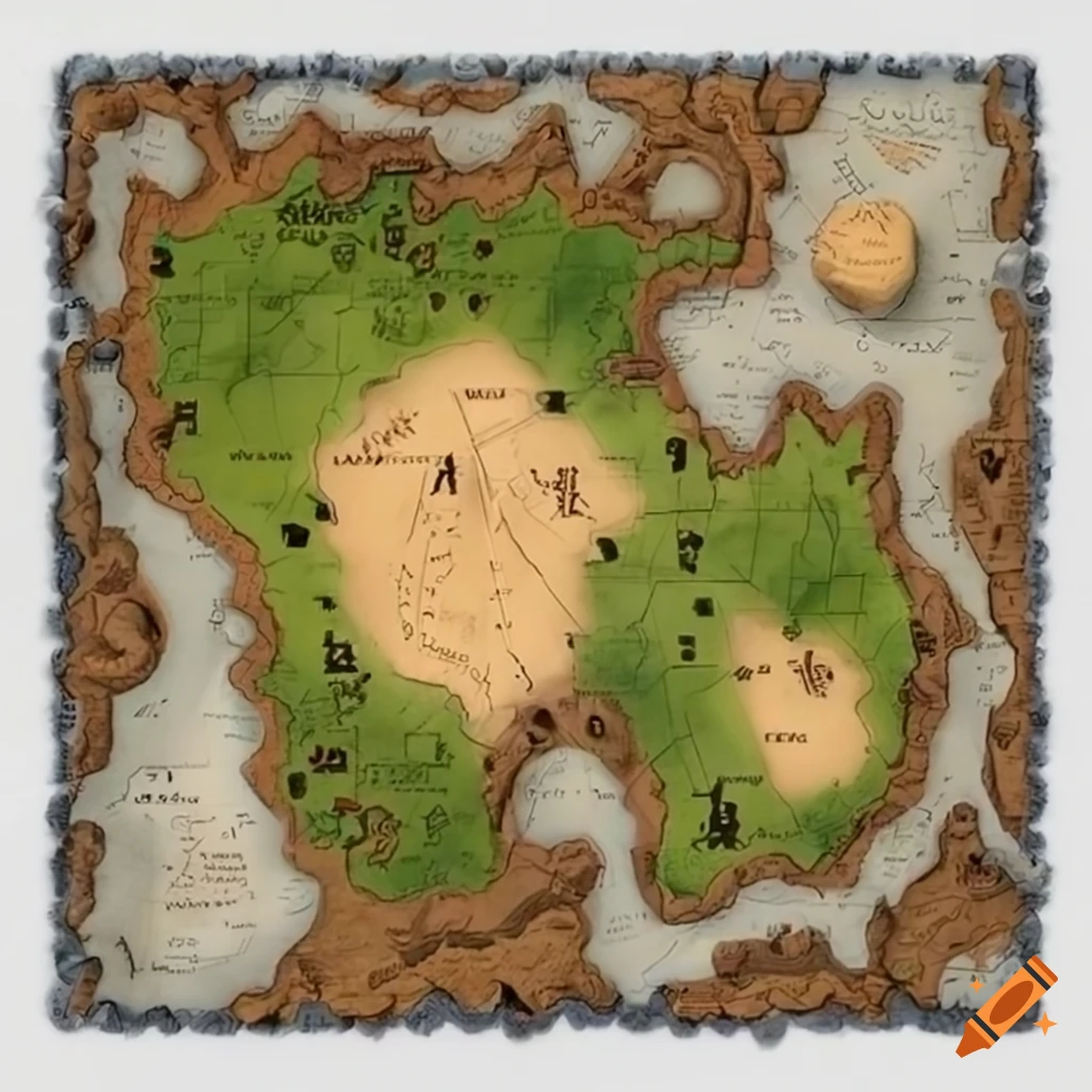 Miniature adventure maps on Craiyon