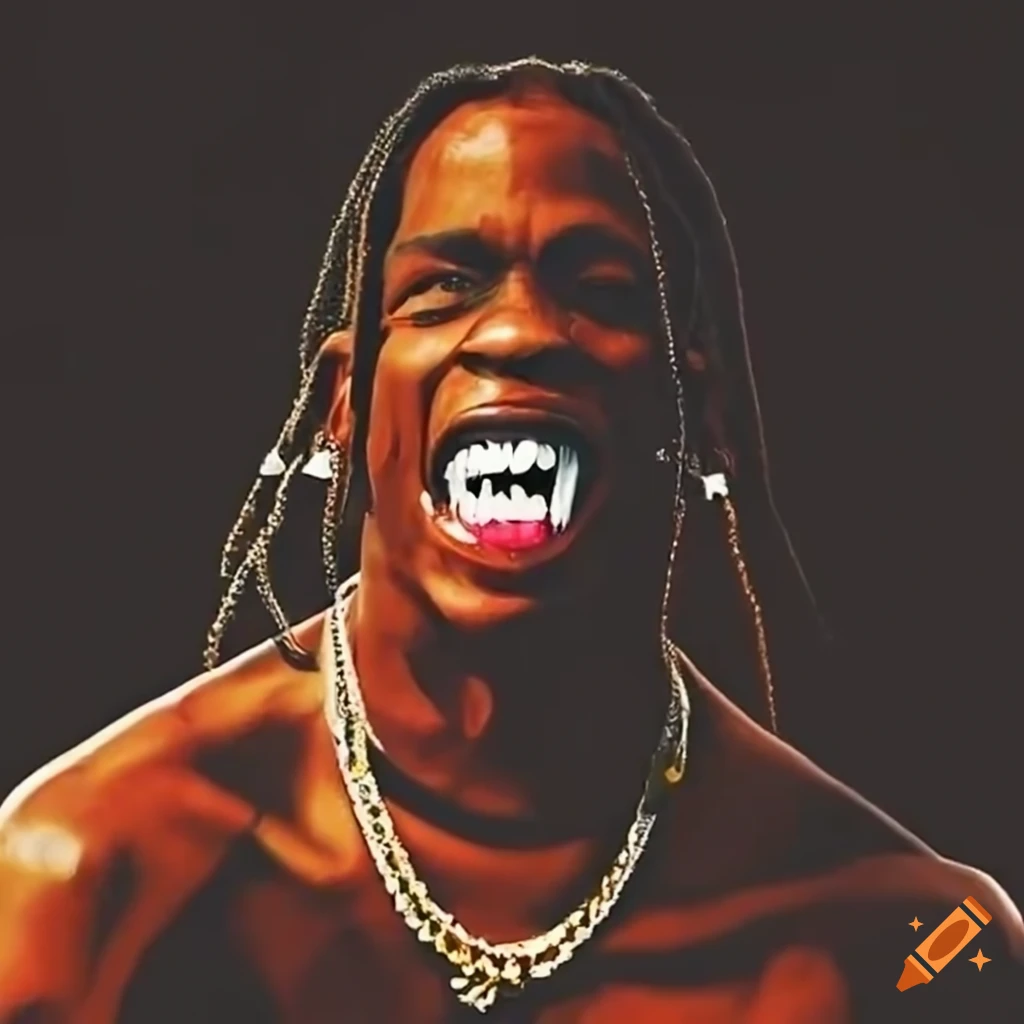 Travis scott screaming on Craiyon