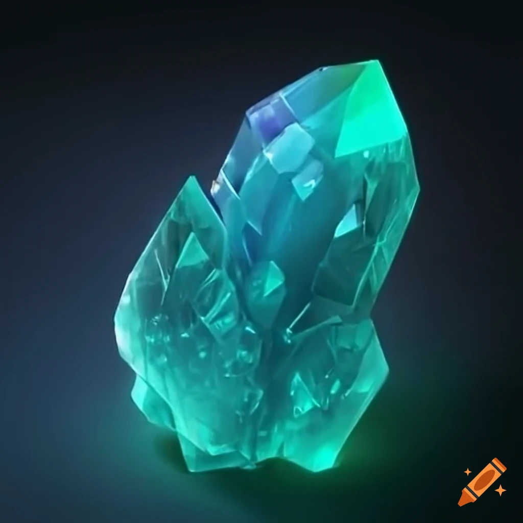 Glowing energy crystals for a scifi card game
