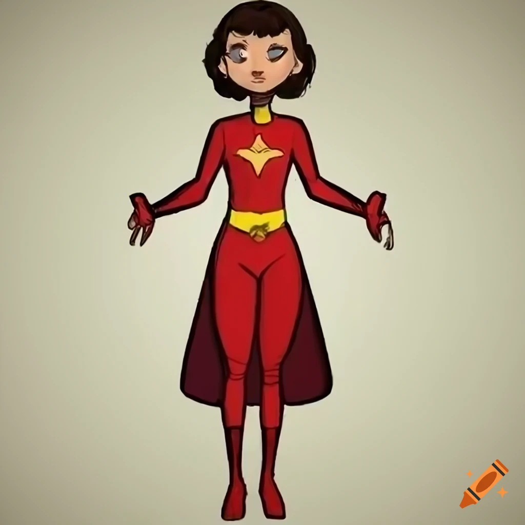 Mary marvel in wordgirl costume, concept art, marvel studios concept