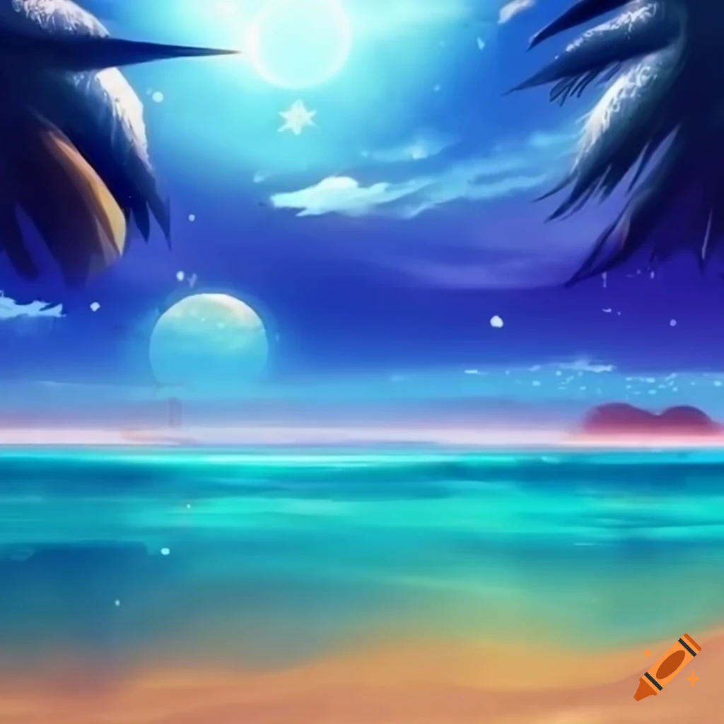 Anime Girl Silhouette Night Sunset Beach 4K Wallpaper iPhone HD Phone #6340f