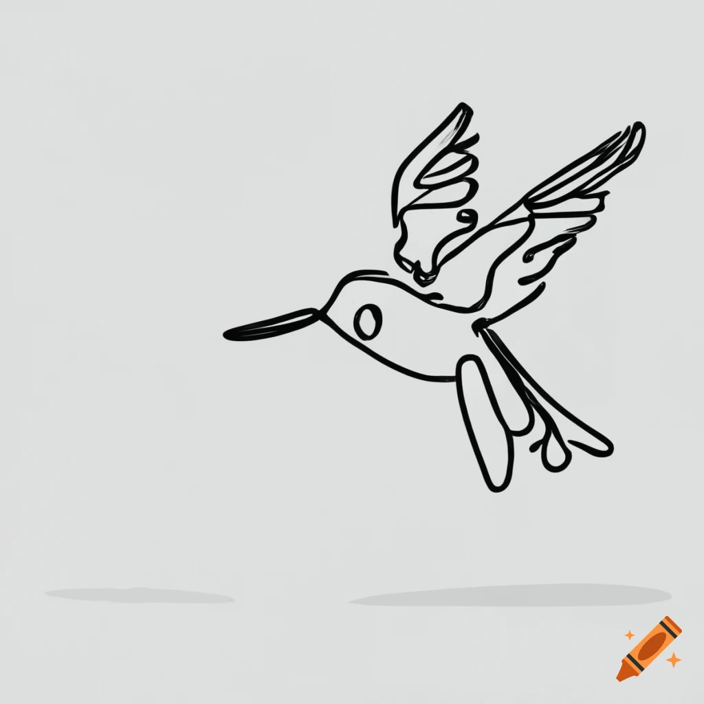 Vector isolated one single simplest flying bird swallow side view colorless  black and white contour line easy drawing vector de Stock | Adobe Stock