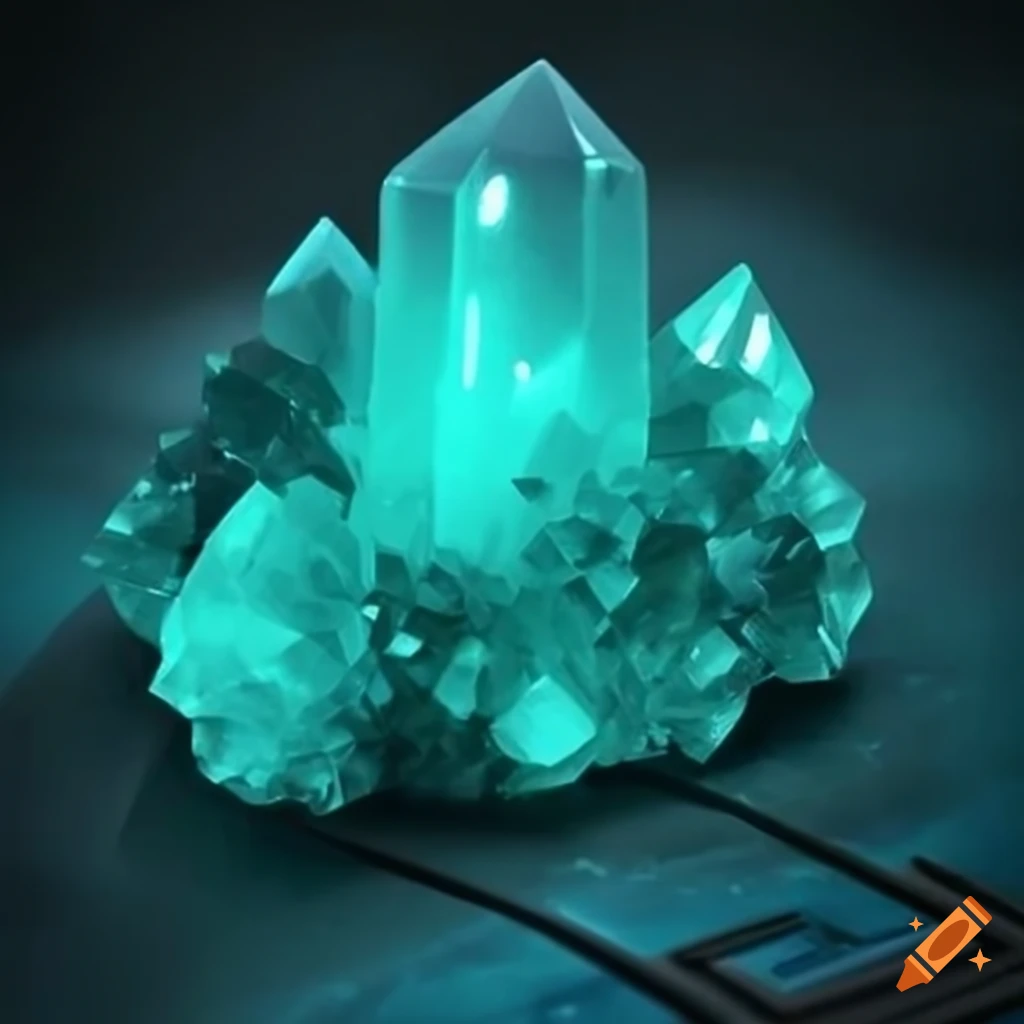 Glowing energy crystals for a scifi card game
