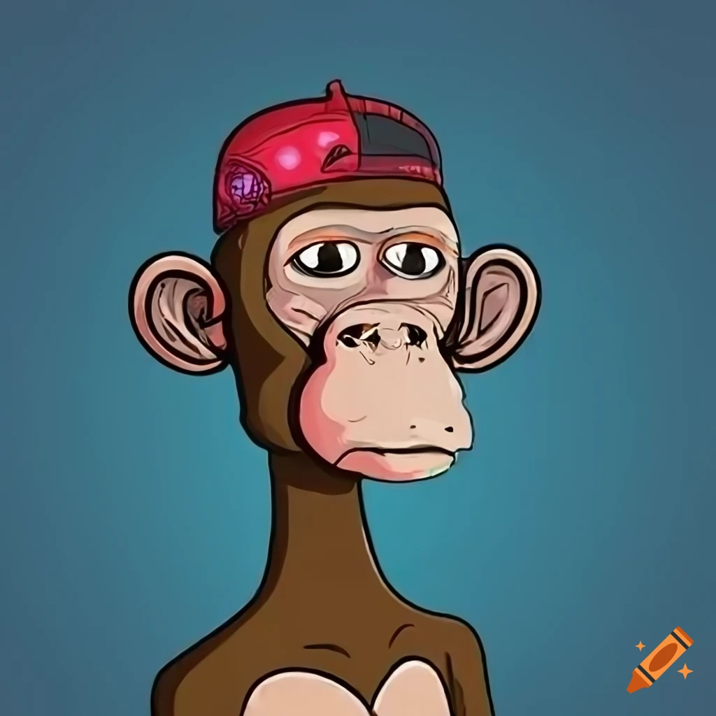 Monkey cool ape nft avatar art crypto style eyes on Craiyon