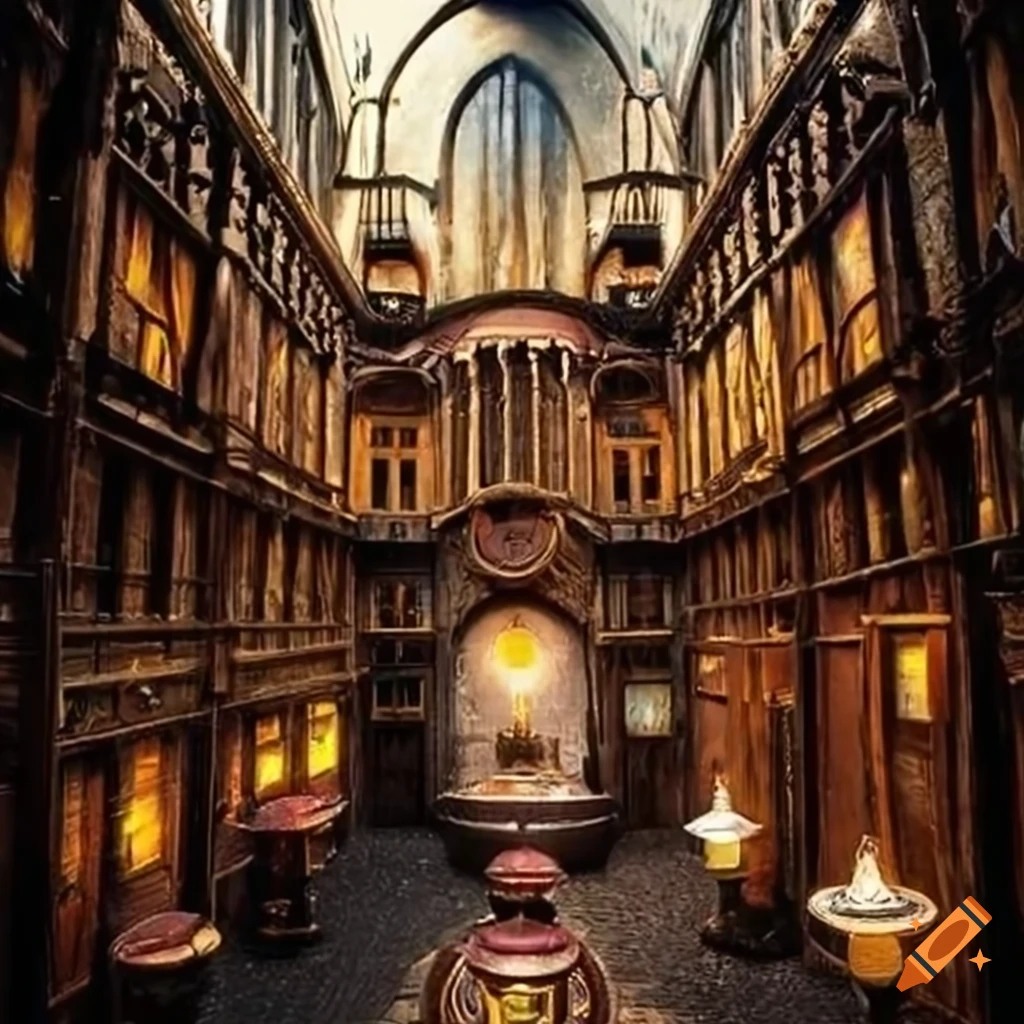 Harry potter themed hotel from outside on Craiyon