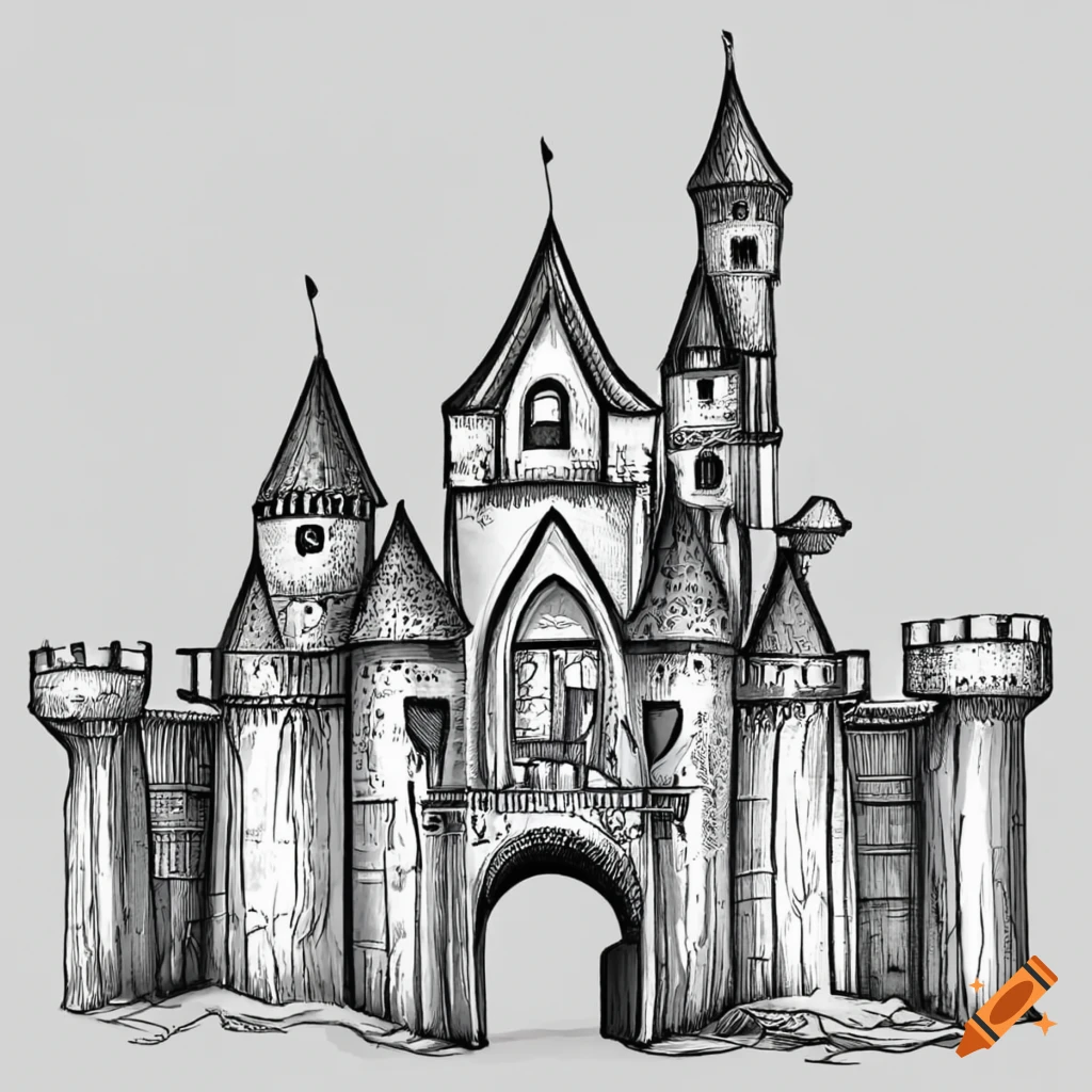 EASY CASTLE DRAWING STEP BY STEP/HOW TO DRAW CASTLE SCENERY DRAWING /CASTLE  DRAWING PAINTING FOR ALL - YouTube