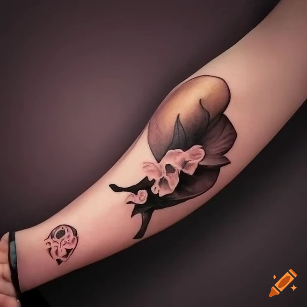 Flower Fairy Elegant Tattoo Graphic · Creative Fabrica