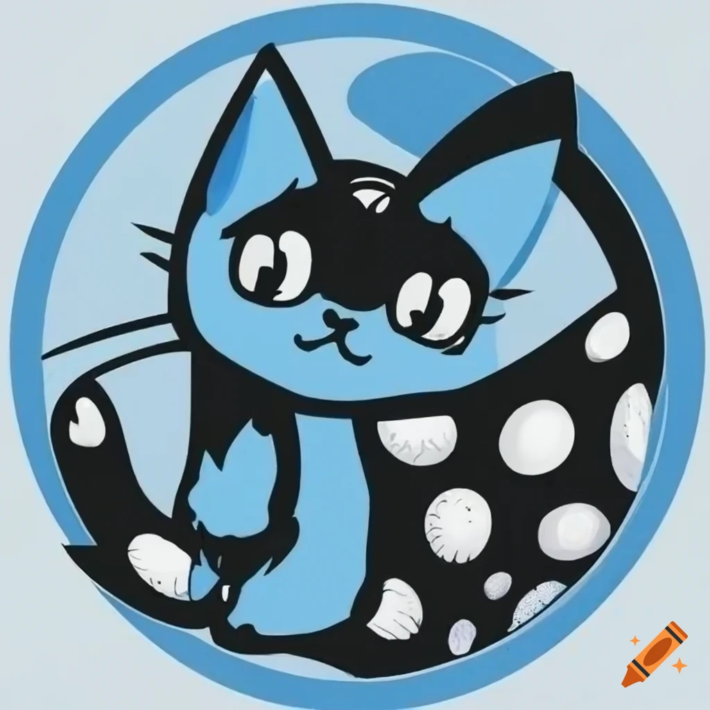 Baby blue cat logo