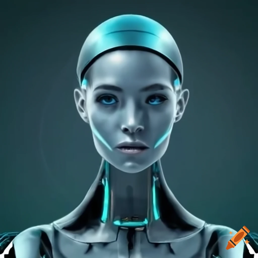 Artificial intelligence avatar resembling viki from irobot