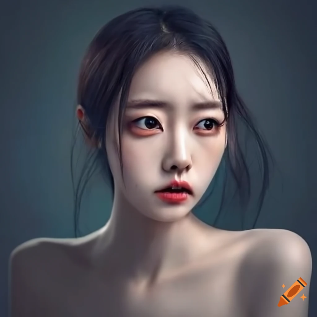 Korean woman pretty sad on Craiyon