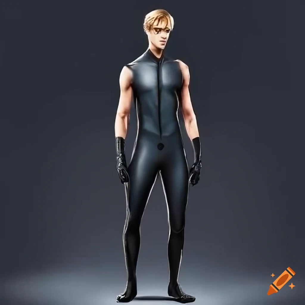 Alex rider, wearing spandex spy outfit , full body view on Craiyon