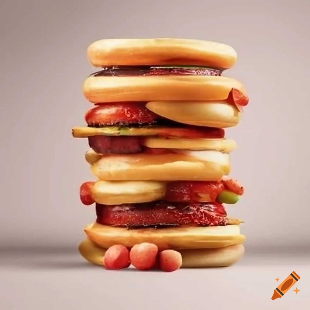 Stack food items on Craiyon