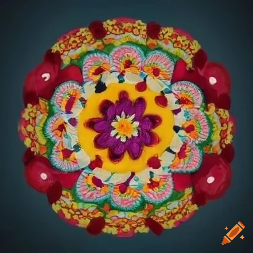 How to make onam pookkalam easily - The Crafty Angels