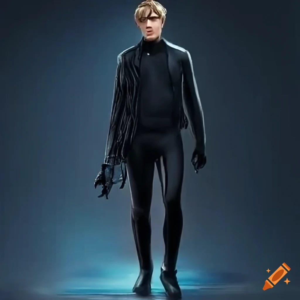 Alex rider, wearing spandex spy outfit , full body view on Craiyon