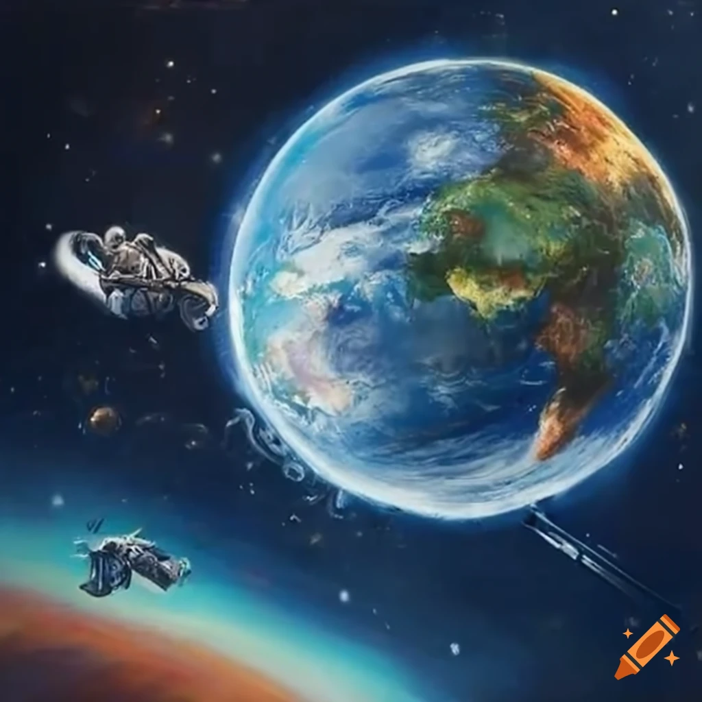 A repurposed earth vehicle that has been converted into a collection ...