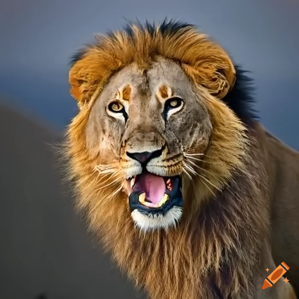 lion roar face