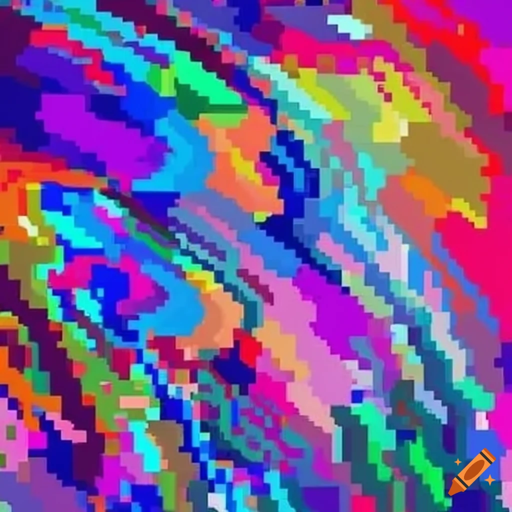 Abstract pixel art on Craiyon