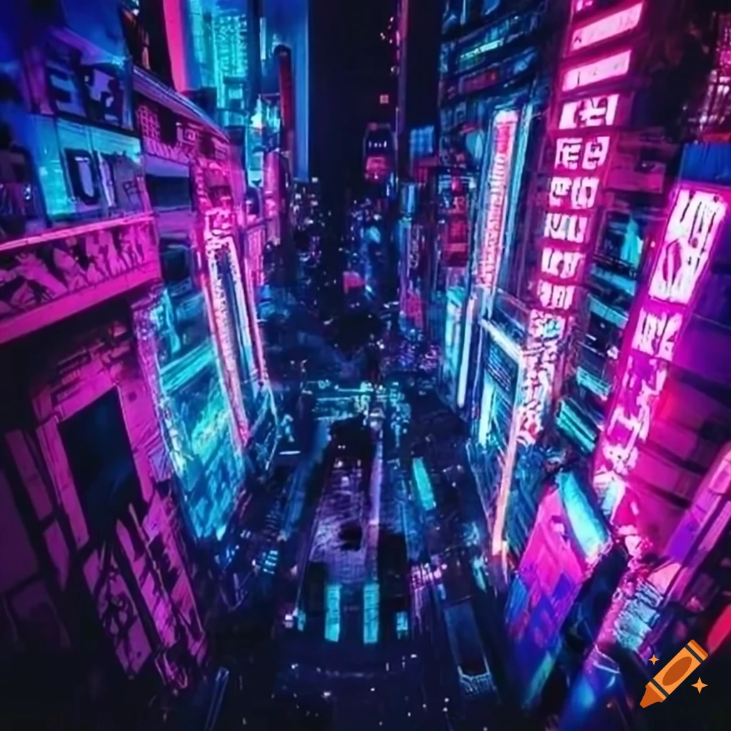 Neon city Wallpaper 4K, Futuristic city, Cyber city