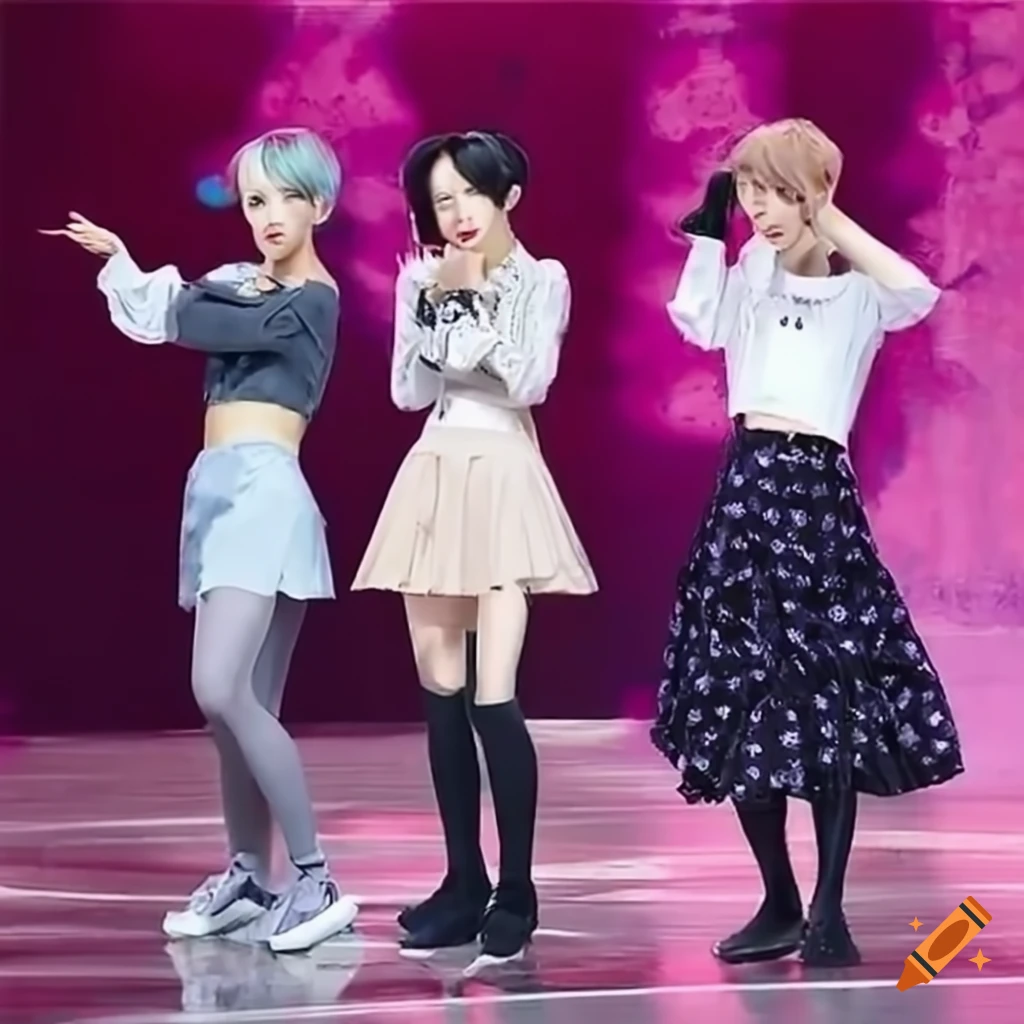 bts in skirts