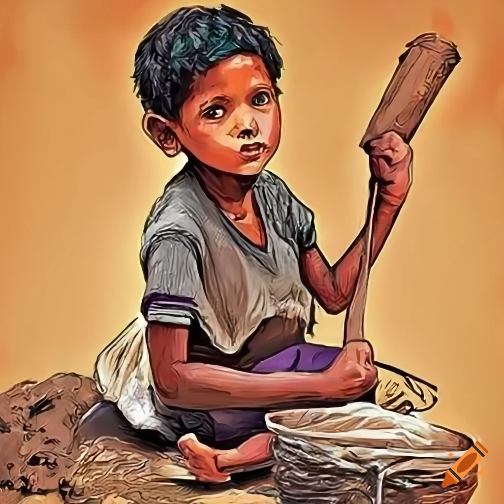 Animesh Bera on LinkedIn: #illustration #sketch #photoshop #art #childlabour  #struggle #citylife