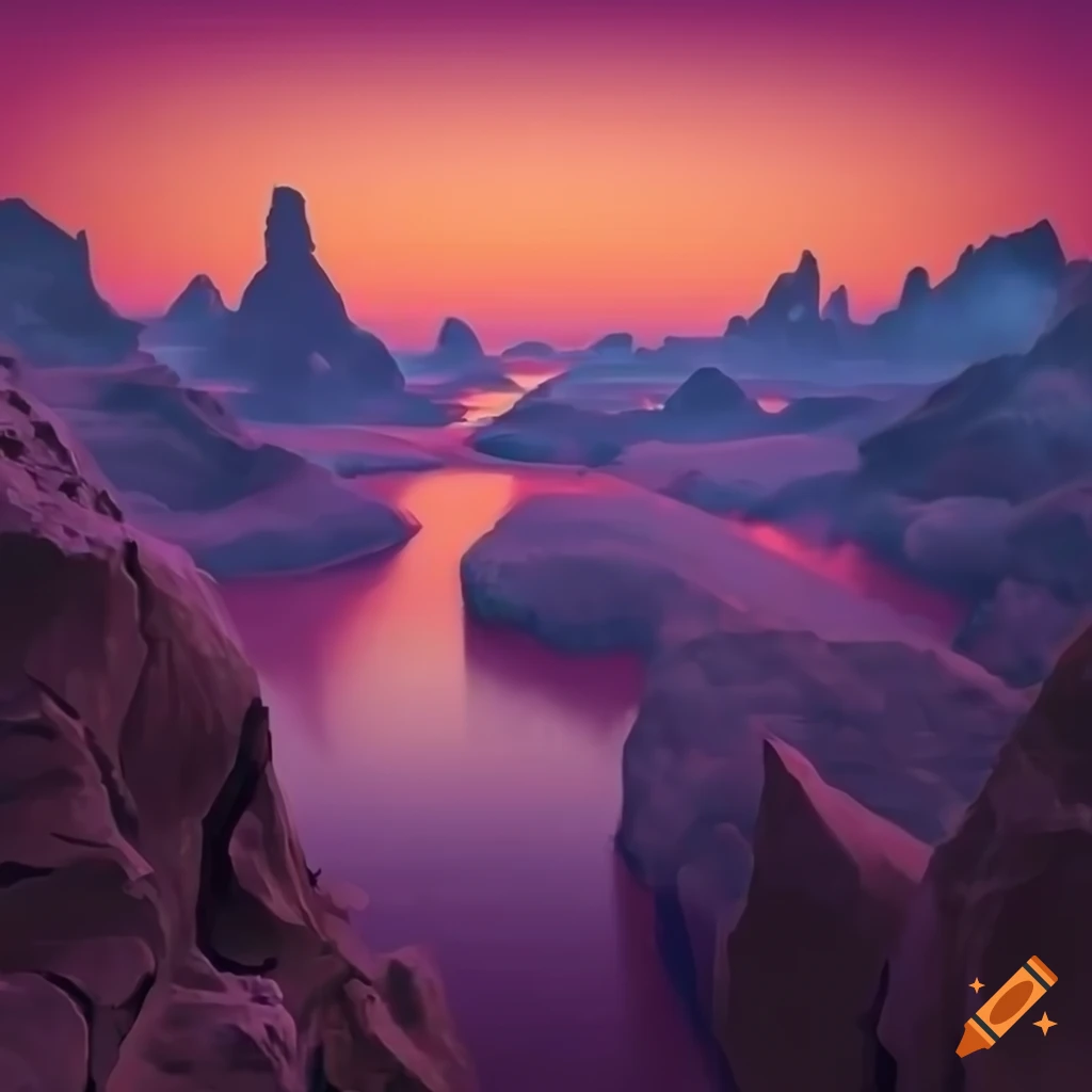 Exclusive digital landscapes on Craiyon