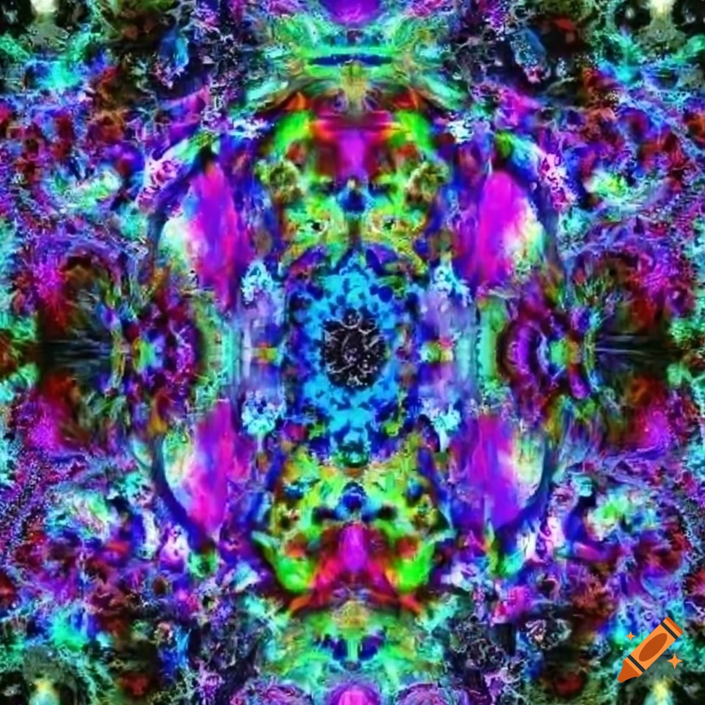 Psychedelic galaxy fractals kaleidoscope on Craiyon