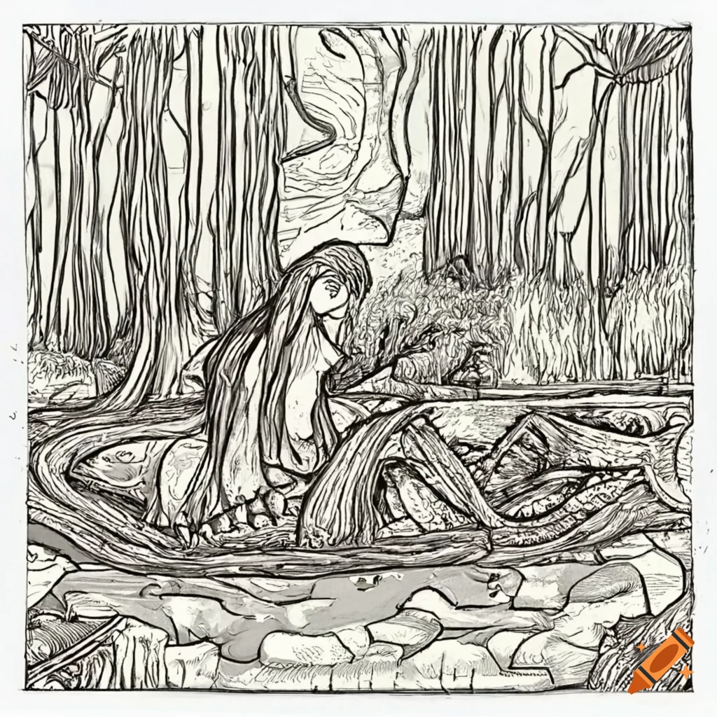 The picture on it is a swamp, a pale nymph and creepers with thorns on ...