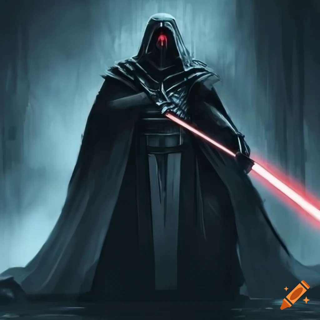 Badass looking sith lord with a dark theme