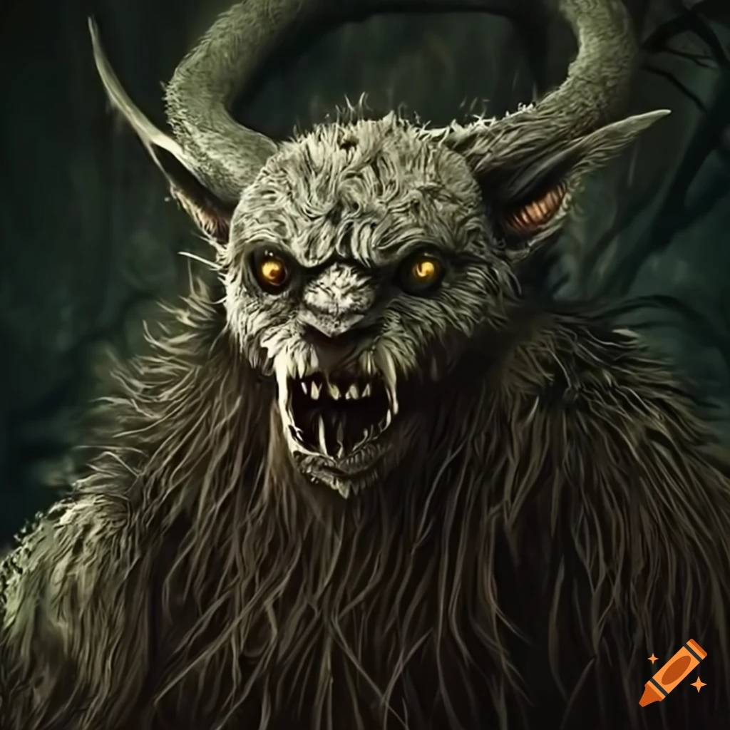 Beast in the dark forest on Craiyon