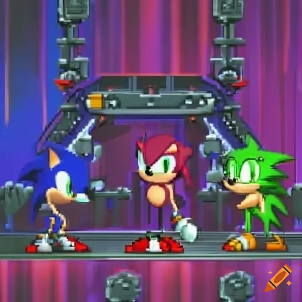 Sonic experience on Craiyon