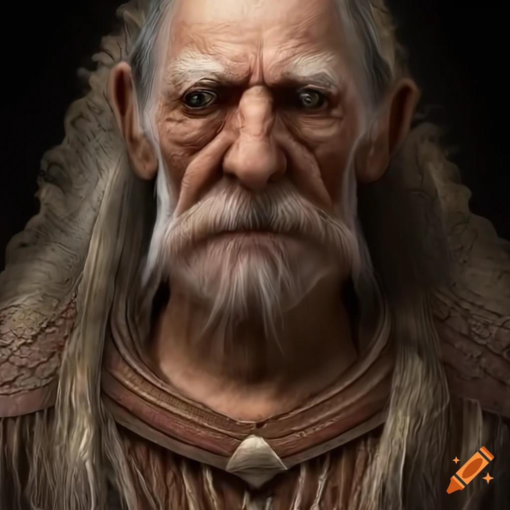 A very high detailed vision of a old male wizard, high-quality ...
